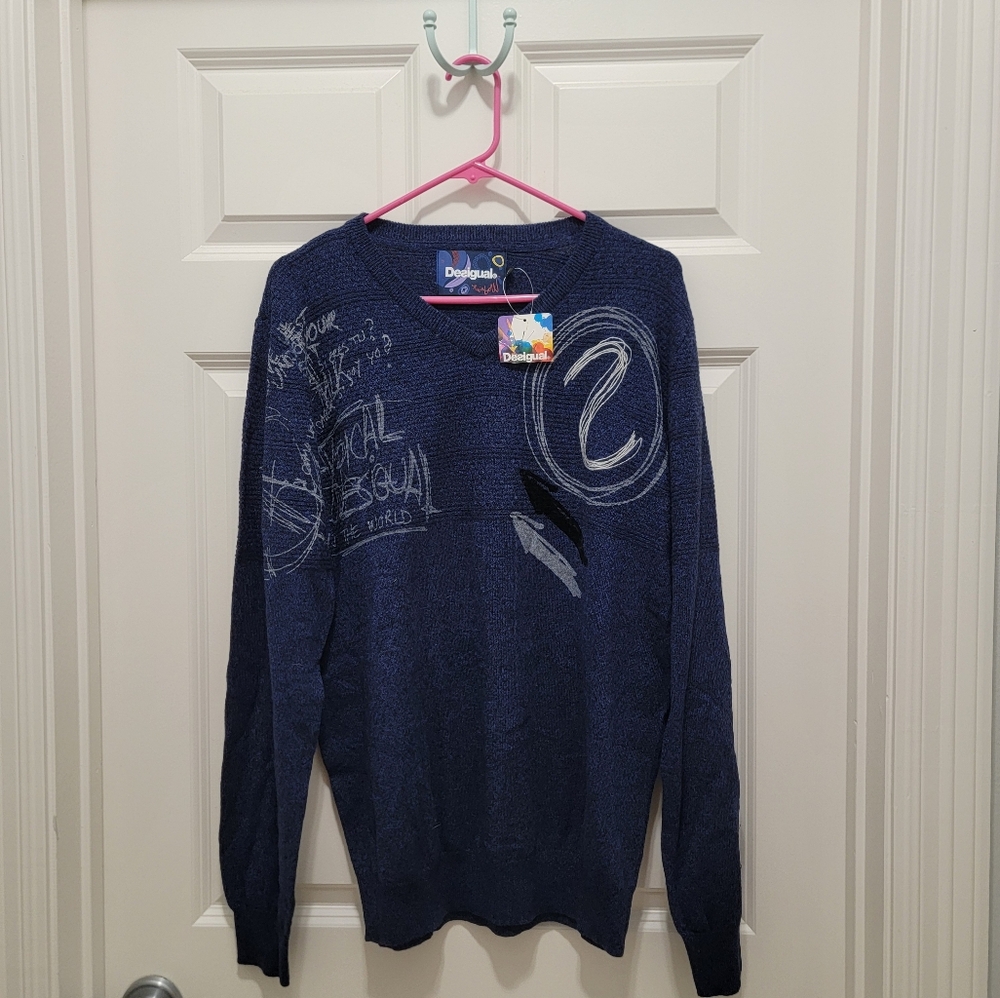 NWT MENS DESIGUAL SWEATER SIZE XL